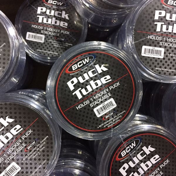 Hockey Puck Round Tube Holder Case of 72 - BCW