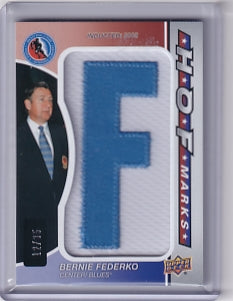 Bernie Federko HOF Marks 12/35 Card HOFM-BF 2024-25 Sp Game Used St. Louis Blues