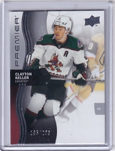 Clayton Keller Base 135/299 Card #34 2023-24 Upper Deck Premier Arizona Coyotes