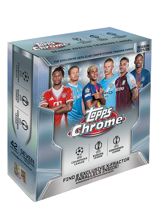 2025-26 Topps Chrome UEFA Champions League Soccer Mega Box