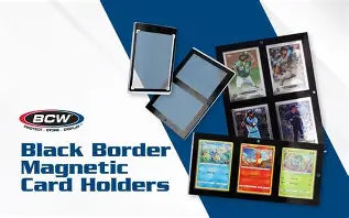Magnetic Card Holder - 35 PT. Black Border - One Touch