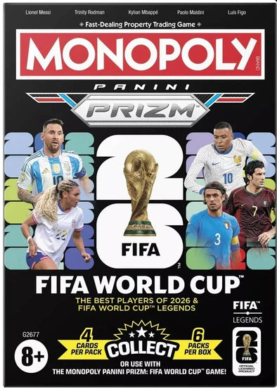 2026  FIFA World Cup Soccer Panini Prizm Monopoly Blaster Box