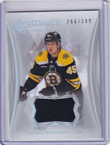 Joona Koppanen Ultimate Rookie Jersey 266/599 Card #185 2023-24 Upper Deck Ultimate Collection Rookie Card RC Boston Bruins