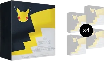 Case of 4 - Celebrations  POKEMON CENTER Elite Trainer Box ETB POKEMON