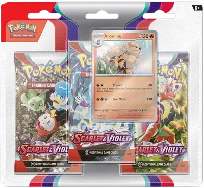 Scarlet & Violet Base 3 Pack Blister [Arcanine]