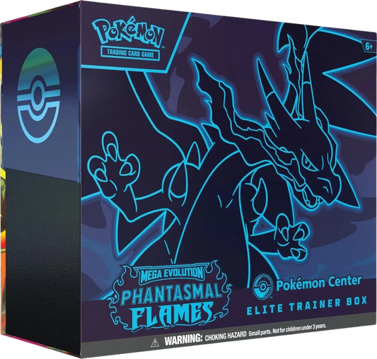 Pokémon Center Exclusive Phantasmal Flames - ETB Elite Trainer Box- ME2 -  Mega Evolutions