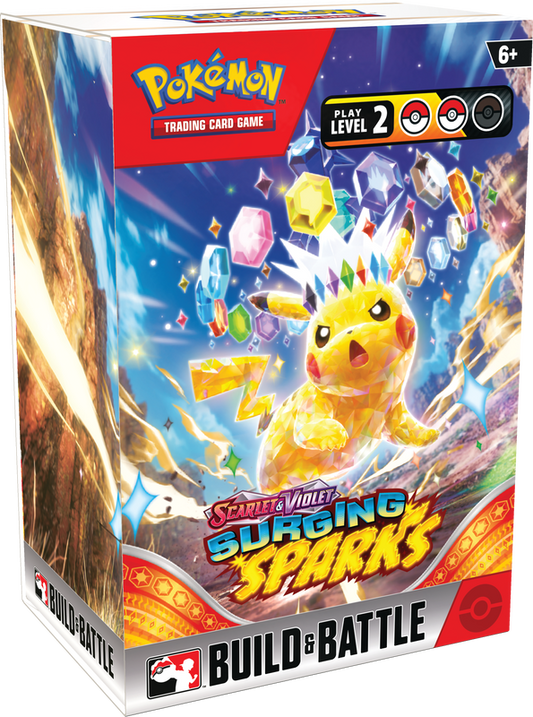 PREORDER - Pokémon SURGING SPARKS  - Build and Battle Box  - Scarlet & Violet SV8