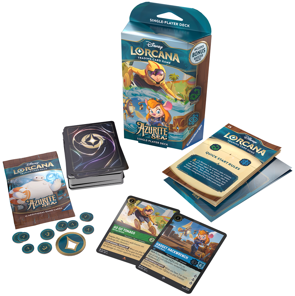 PREORDER Disney Lorcana - AZURITE SEA - STARTER DECK DISPLAY - 8 Starter Decks