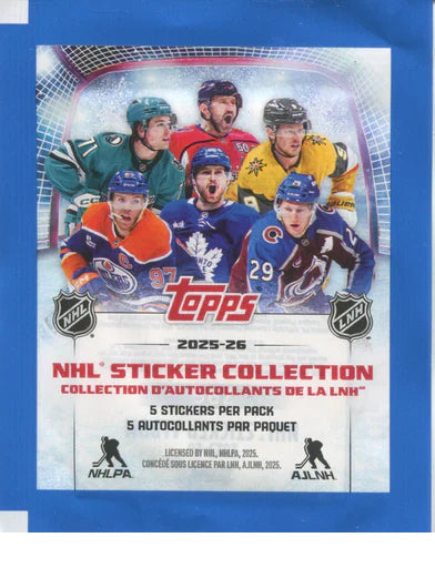 2025-26 Topps NHL Hockey Sticker Collection Box