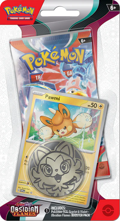 Pokémon OBSIDIAN FLAMES Checklane Booster Blister Pack - Scarlet & Violet SV03