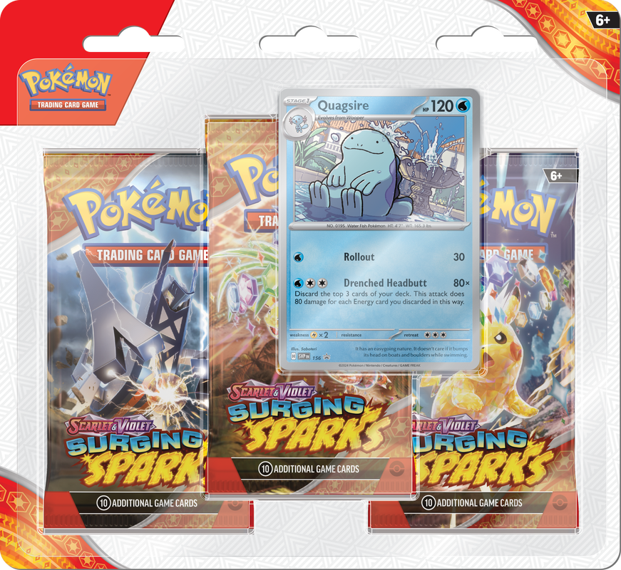 PREORDER - Pokémon SURGING SPARKS  - 3 Pack Blister - Scarlet & Violet SV8