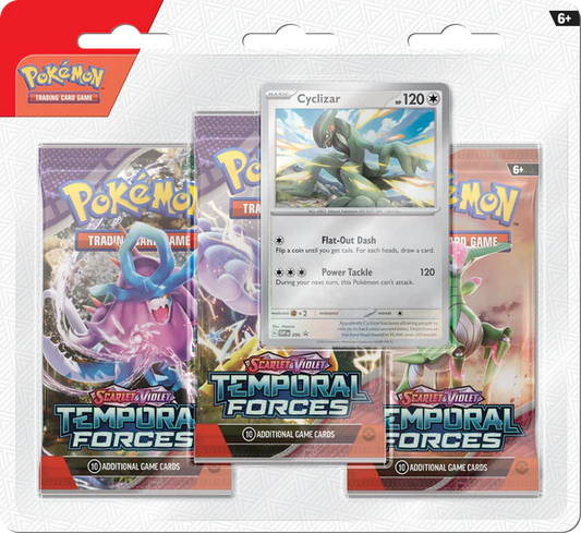 Pokémon Temporal Forces - 3 Booster Pack Blister - Scarlet & Violet