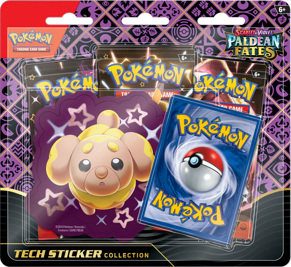 POKEMON - Scarlet & Violet Paldean Fates Tech Sticker Blister Packs