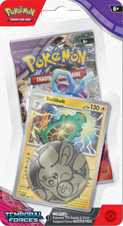 Pokémon Temporal Forces Checklane Booster Blister Pack - Scarlet & Violet