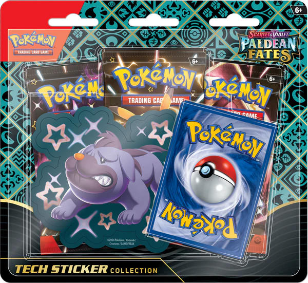 POKEMON - Scarlet & Violet Paldean Fates Tech Sticker Blister Packs