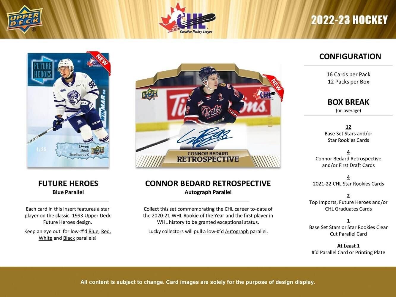 2022-23 UD Upper Deck CHL Hockey Hobby Box