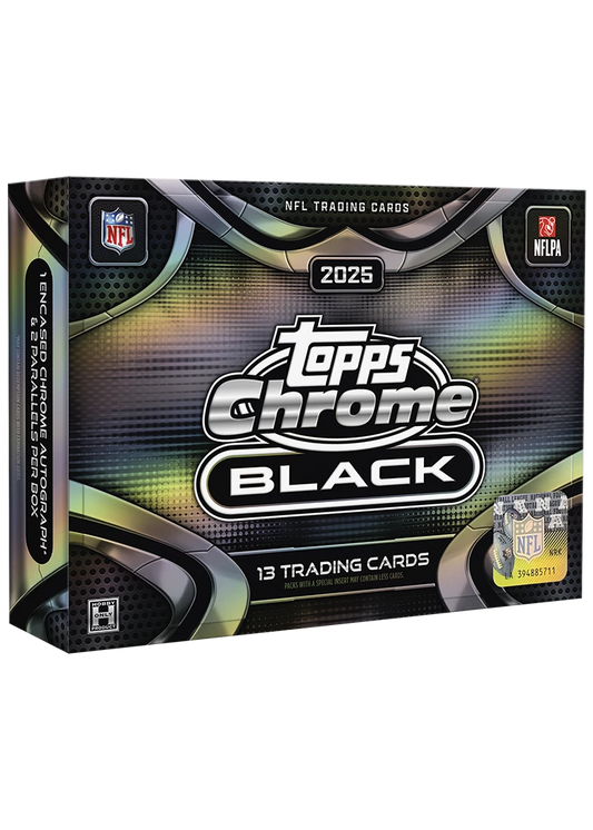2025 TOPPS CHROME BLACK NFL Football Hobby Box