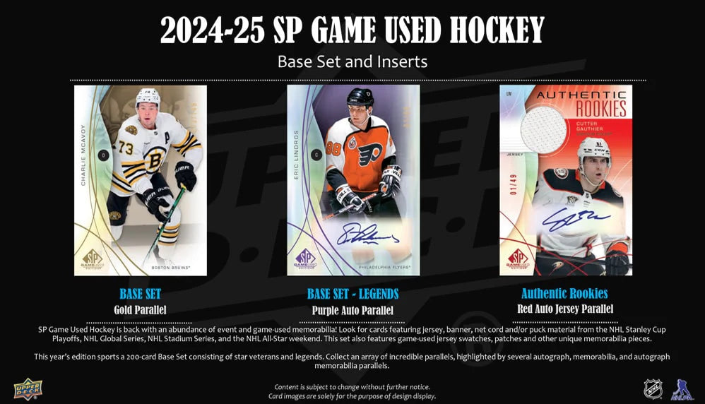 2024-25 Upper Deck UD SP Game Used SPGU Hockey Hobby Box