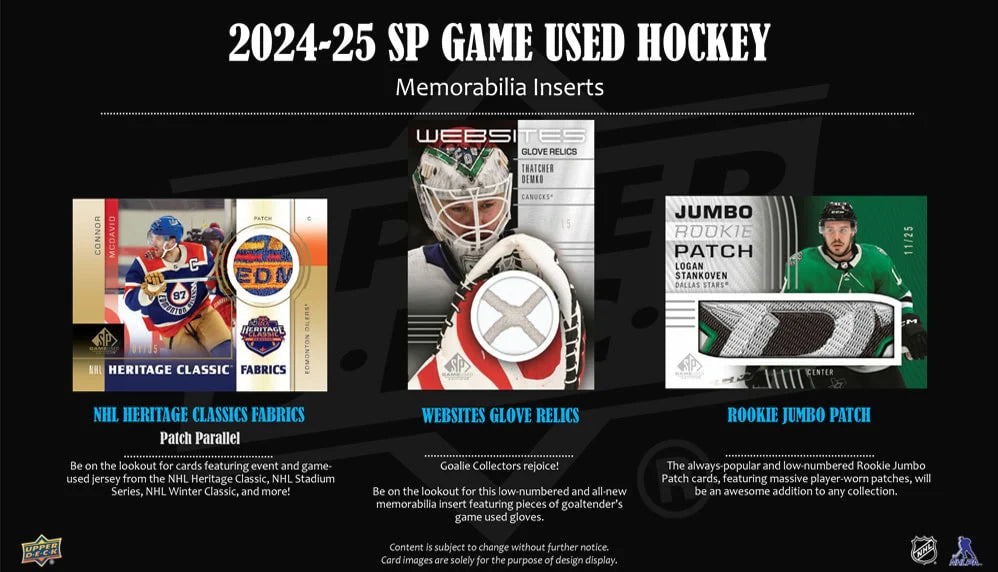 2024-25 Upper Deck UD SP Game Used SPGU Hockey Hobby Box