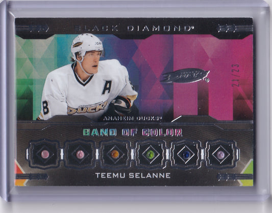 Teemu Selanne Band Of Color /23 BC-TS 2023-24 Upper Deck Black Diamond Anaheim Ducks