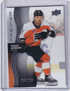 Travis Konecny Base 033/299 Card #17 2023-24 Upper Deck Premier Philadelphia Flyers
