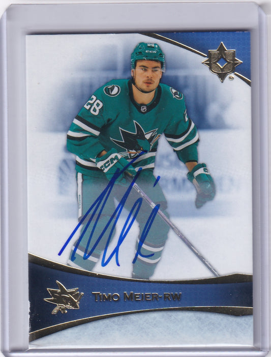 Timo Meier Ultimate Auto Card #3 2022-23 Upper Deck Ultimate Collection San Jose Sharks (2023-24 Update)